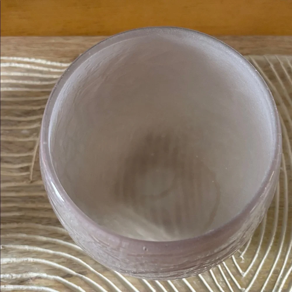 Pair of Frosted Glass Candle Holders
